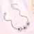 Novo fino 925 prata esterlina roxo cristal trevo da sorte pulseiras para mulhere en internet