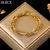 EILIECK-Pulseira de aço inoxidável torcida para mulheres, corrente de pulso ba
