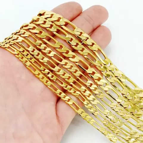 Anniyo-collares de cadena chapados en oro para mujeres, hombres y niñas, joyería africana, collares de cadena árabe etíope, Ghana #001116, 1 pieza