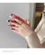 Anillos abiertos de circonita de lujo para mujer, joyería de dedo gótica, anil en internet