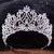 Tiaras de diamantes de imitación para novia, diademas de Color plateado púrpur en internet