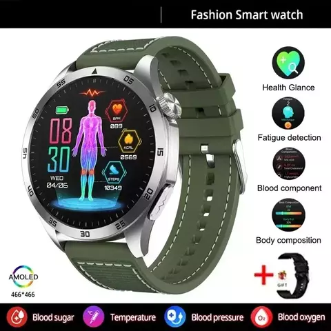 Reloj inteligente de grado médico, azúcar en sangre, lípidos en sangre, ácid