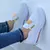 Mulheres outono tênis casual duplo m impresso lado zíper sapatos de plataforma - comprar online