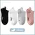 Imagen de Calcetines tobilleros de algodón con bordado para mujer, conjunto de 4 pares de