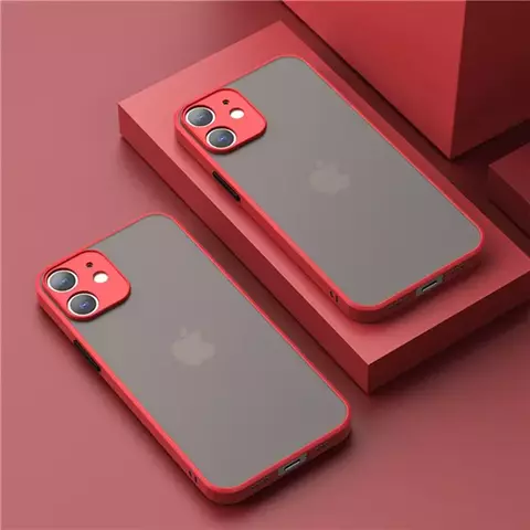 Funda de TPU cuadrada transparente mate de lujo para iPhone, Funda de PC dura pa