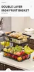 Cesta de metal para frutas y verduras, estante de almacenamiento de cocina apila en internet