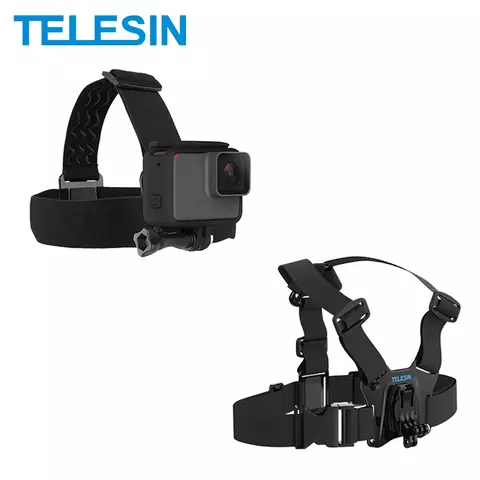 TELESIN-Correa de pecho para cámara de acción, accesorio de montaje para GoPro