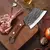 Cuchillo de cocina de acero inoxidable con mango de madera, utensilio para corta