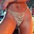 Imagen de Bikini de cristal de piedra para mujer, Tanga de cadena Sexy, bragas de diamante