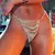 Bikini de cristal de piedra para mujer, Tanga de cadena Sexy, bragas de diamante en internet