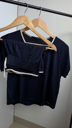 Imagem do Pijama Curto Feminino Marinho em Viscolycra