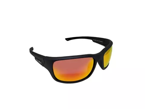 Oculos de sol polarizado F0201 - Sport - Lente Vermelha Espelhada - Armacao Preta Floating