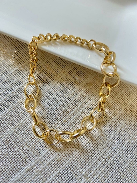 Pulseira elos elegance folheada Ouro 18k