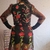 Falda negra transparente con bordado floral en internet