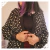 Blusa negra vintage de puntitos - tienda en línea
