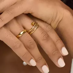 Anel Prego - Banho de ouro 18k. - Kovski - A Essência da Elegância, em Joias.