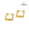 Brinco Barcellona Retangular - Banho de ouro 18k. - comprar online