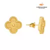 Brinco Trevo Dourado - Banho de ouro 18k. - comprar online