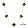 Colar Trevo Preto- Banho de ouro 18k. - comprar online