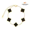 Pulseira Trevo Preto - Banho de ouro 18k. - comprar online