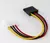 Cable de Alimentacion Sata power 150-CPL002-BkT