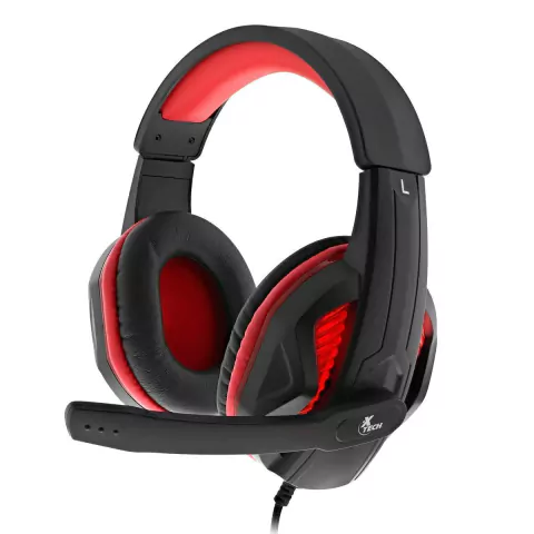 Auricular Vincha Plug 3.5 Igneus Negro/Rojo XTH551 XTECH