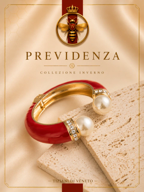 Maxi Bracelete Esmaltado Vermelho com Pérola