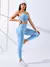 Conjunto Fitness Feminino 2 Peças – Leggings e Top Sem Costura para Yoga e Treino - comprar online