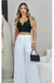 Calça pantalona plissada
