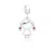 Berloque Menina com Zircônia Rosa Prata 925