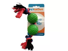 MORDEDOR BOLA DUPLA COM CORDA - DENTAL BONE PETGROWS - comprar online