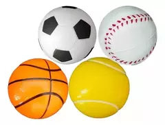 BOLINHA ESPORTIVA PARA PETS - 4 UNIDADES SORTIDAS - comprar online
