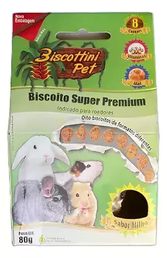 PETISCO PARA ROEDORES BISCOTTINI PET