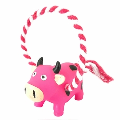 BRINQUEDO MORDEDOR PARA CÃES - BOI COM CORDA PEQUENO