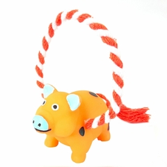PORQUINHO MORDEDOR COM CORDA (Para Cães de Pequeno E Médio Portes)