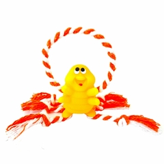 LAGARTA BABY MORDEDOR COM CORDA PARA CÃES - PETGROWS