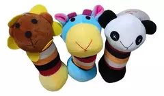BICHINHO DE PELÚCIA LISTRADO PARA PETS (COM APITO)