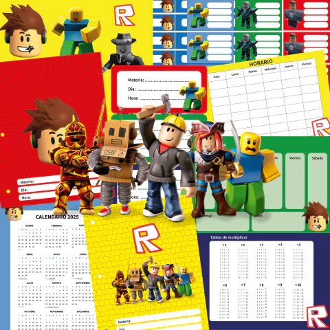 Kit imprimible escolar Roblox - comprar online