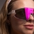 Óculos de Sol - Bornio Cristal - Lente Rosa Espelhado - comprar online