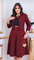Conjunto - Blazer+Camiseta+Saia Midi+Cinto / Vinho
