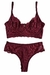 Conjunto Lingerie Tella Vinho com Aro sem Bojo - comprar online