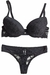 Conjunto Lingerie com Bojo Preto - comprar online