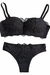 Conjunto Lingerie com Bojo Preto Alça Removível - comprar online