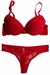 Conjunto Lingerie com Bojo Vermelho - comprar online