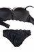Conjunto Lingerie com Bojo Preto Alça Removível - Limangerie