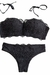 Conjunto Lingerie com Bojo Preto Alça Removível - Limangerie