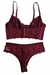 Conjunto Lingerie Tella Vinho com Aro sem Bojo - loja online