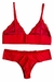 Conjunto Lingerie Pétalas Vermelho sem Aro sem Bojo - loja online