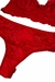 Conjunto Lingerie Tella Renda com Aro sem Bojo Vermelho - Limangerie