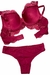 Conjunto Lingerie com Bojo Vinho - loja online